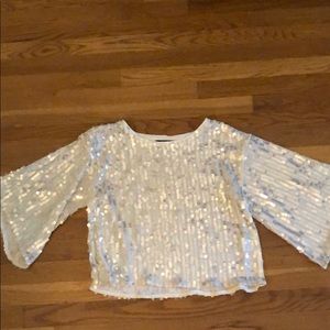 On twelfth sequin holiday cocktail top small NWOT